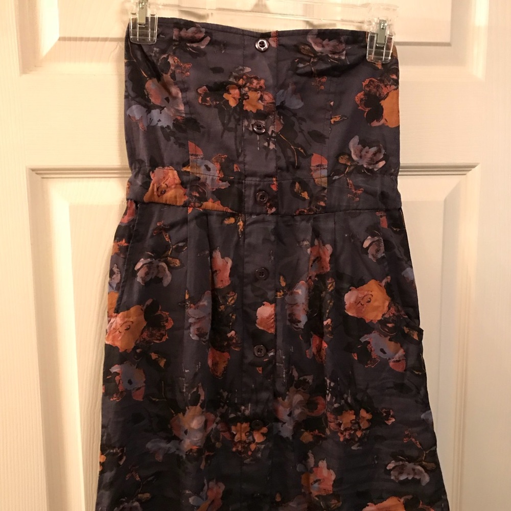 Full Tilt - Strapless Floral Dress with Pockets